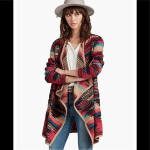 Lucky Brand Aztec Drape-Front Sweater